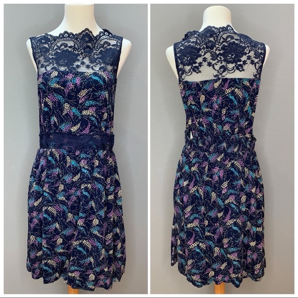 Free People Dresses & Skirts - Free People Navy Floral Dress, M.